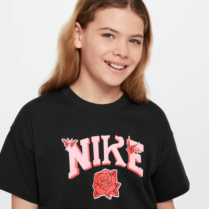 G Nsw Tee Boxy Vrzty Black T-Shirts