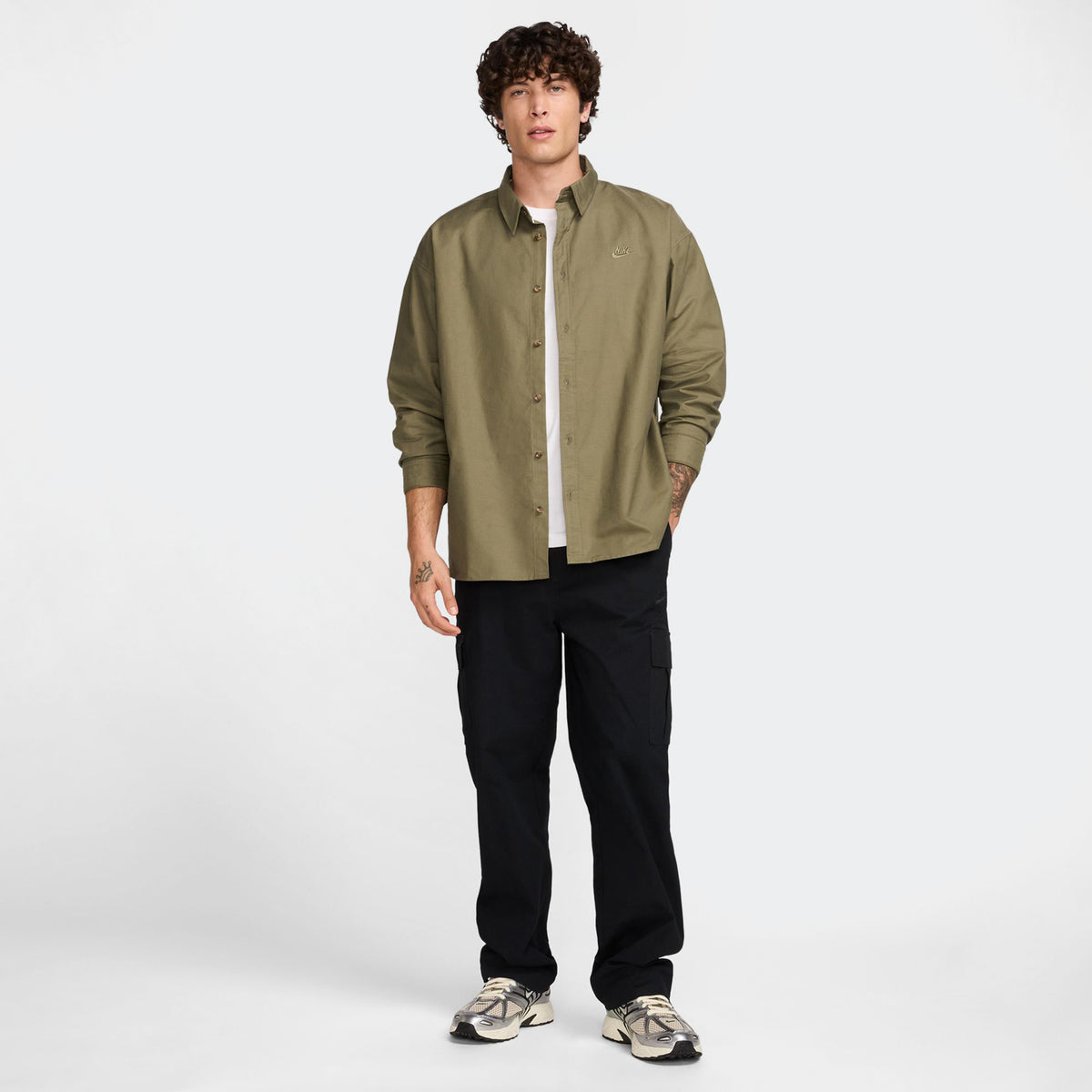 Nike Club Men's Oversized Long-Sleeved Oxford Shirt