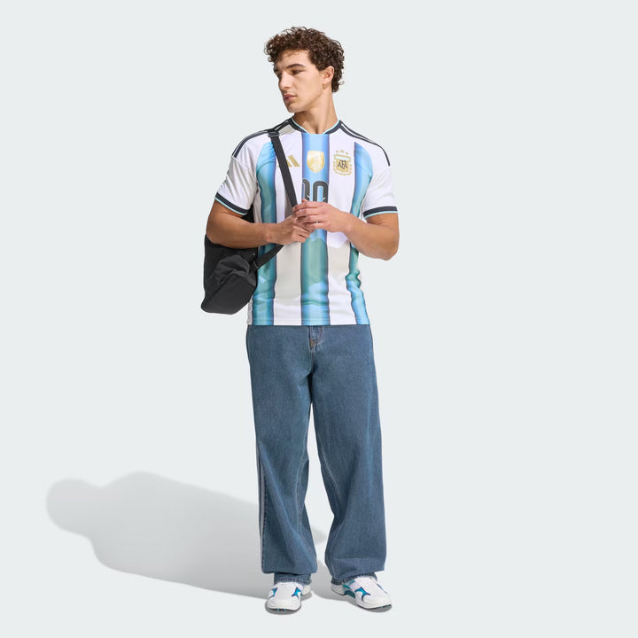 Mens Argentina 26 Home Messi Jersey