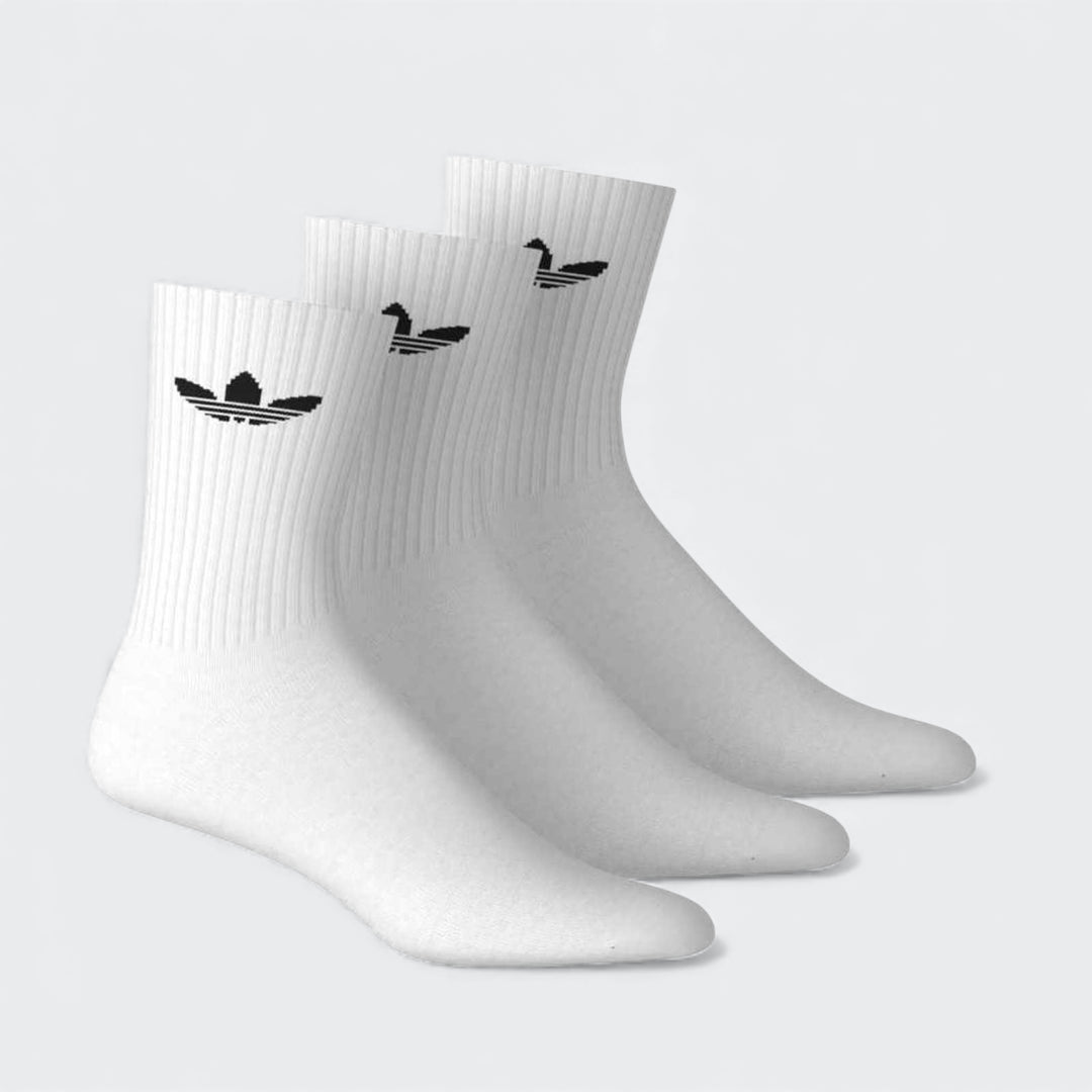Trefoil Cushion Crew Socks 3 Pairs