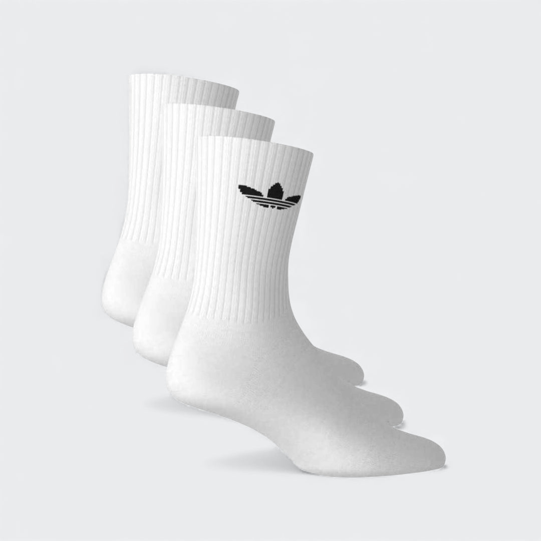 Trefoil Cushion Crew Socks 3 Pairs