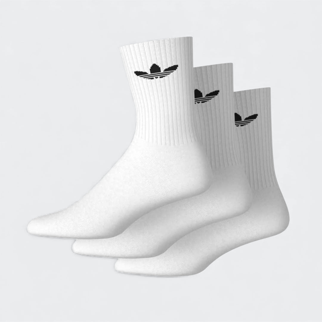 Trefoil Cushion Crew Socks 3 Pairs