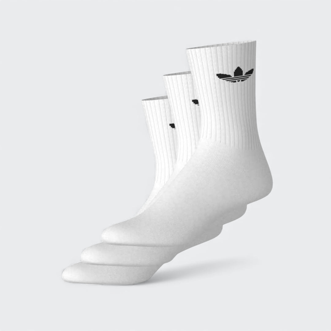 Trefoil Cushion Crew Socks 3 Pairs