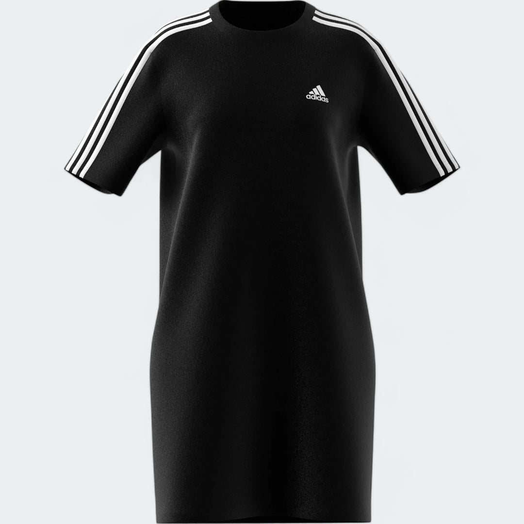 Women's 3-Stripe Fit Black Tee Dress Rashid Cassim Sports Women's 3-Stripe Fit Black Tee Dress Rashid Cassim Sports