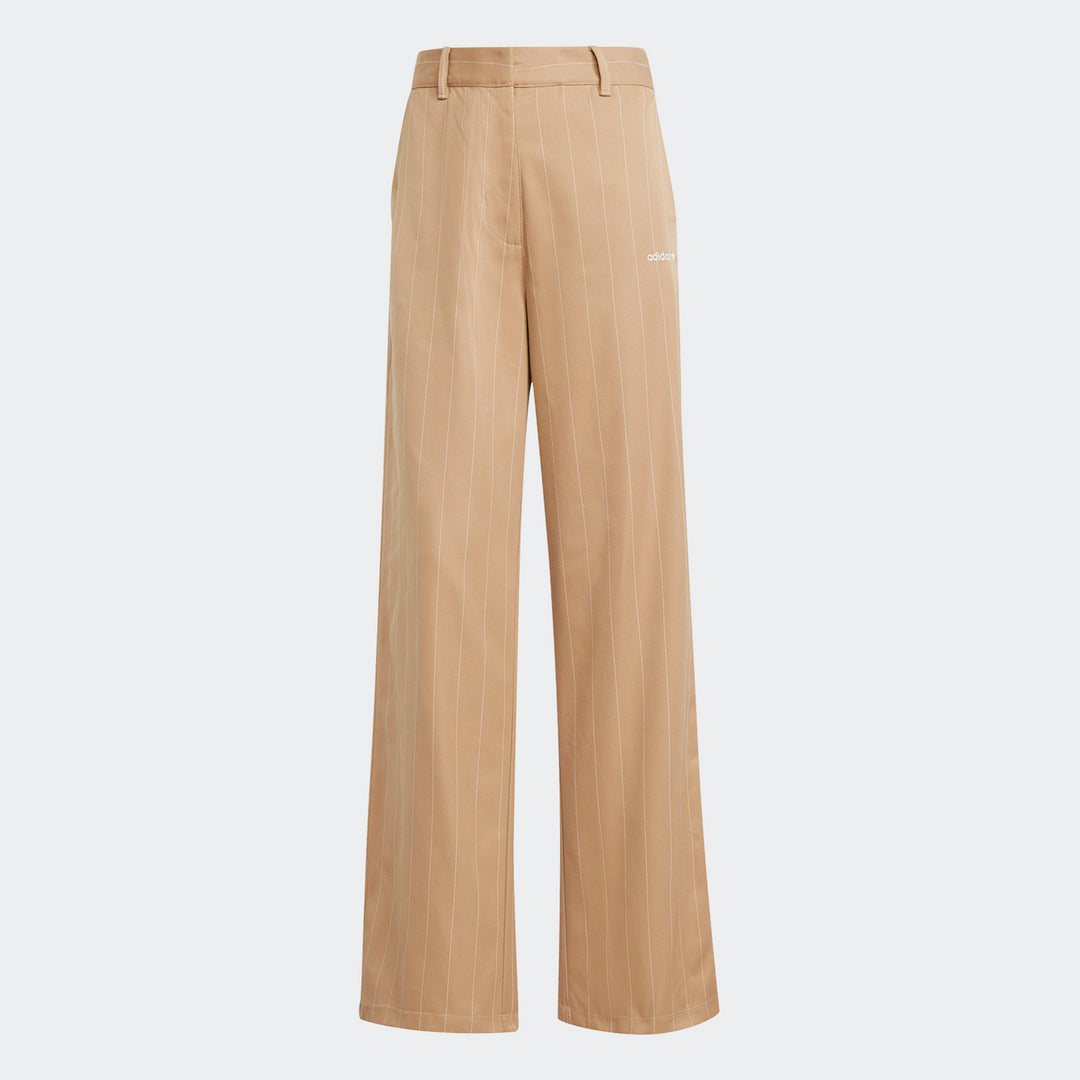 Pinstripe Twill Loose Trousers