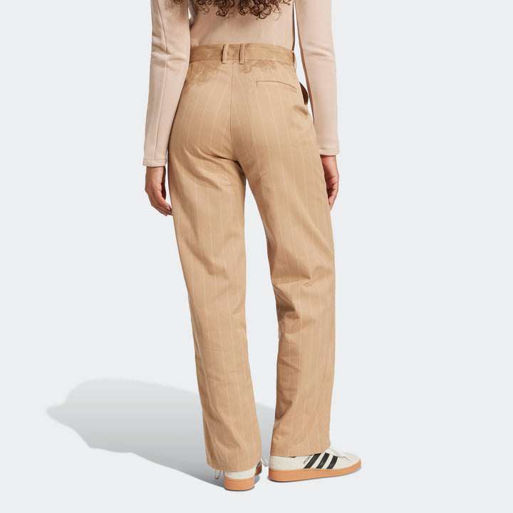 Pinstripe Twill Loose Trousers