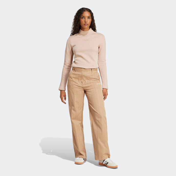 Pinstripe Twill Loose Trousers