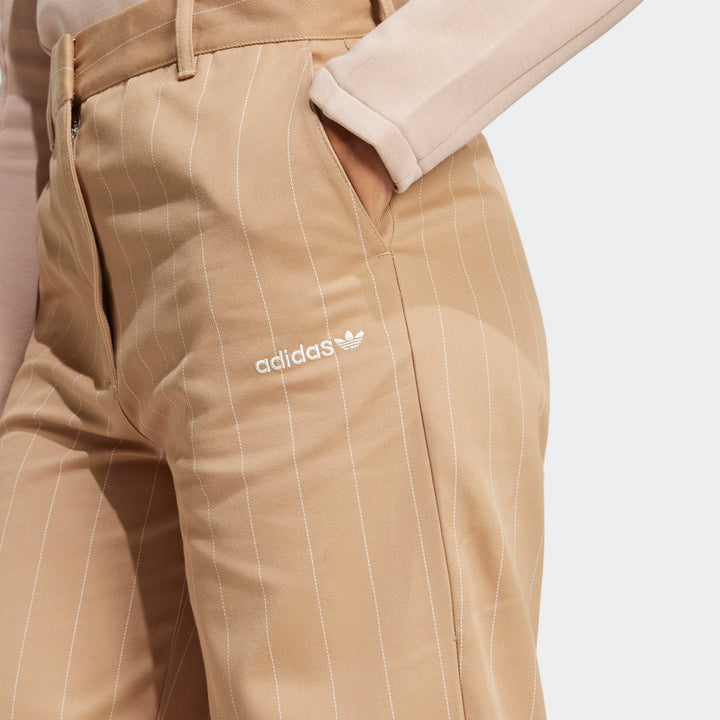 Pinstripe Twill Loose Trousers