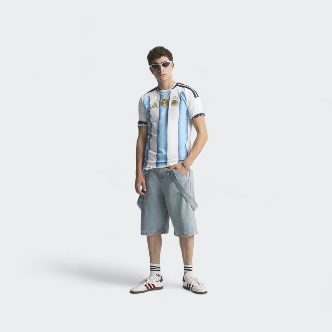 Mens Argentina 26 Home Authentic Jersey