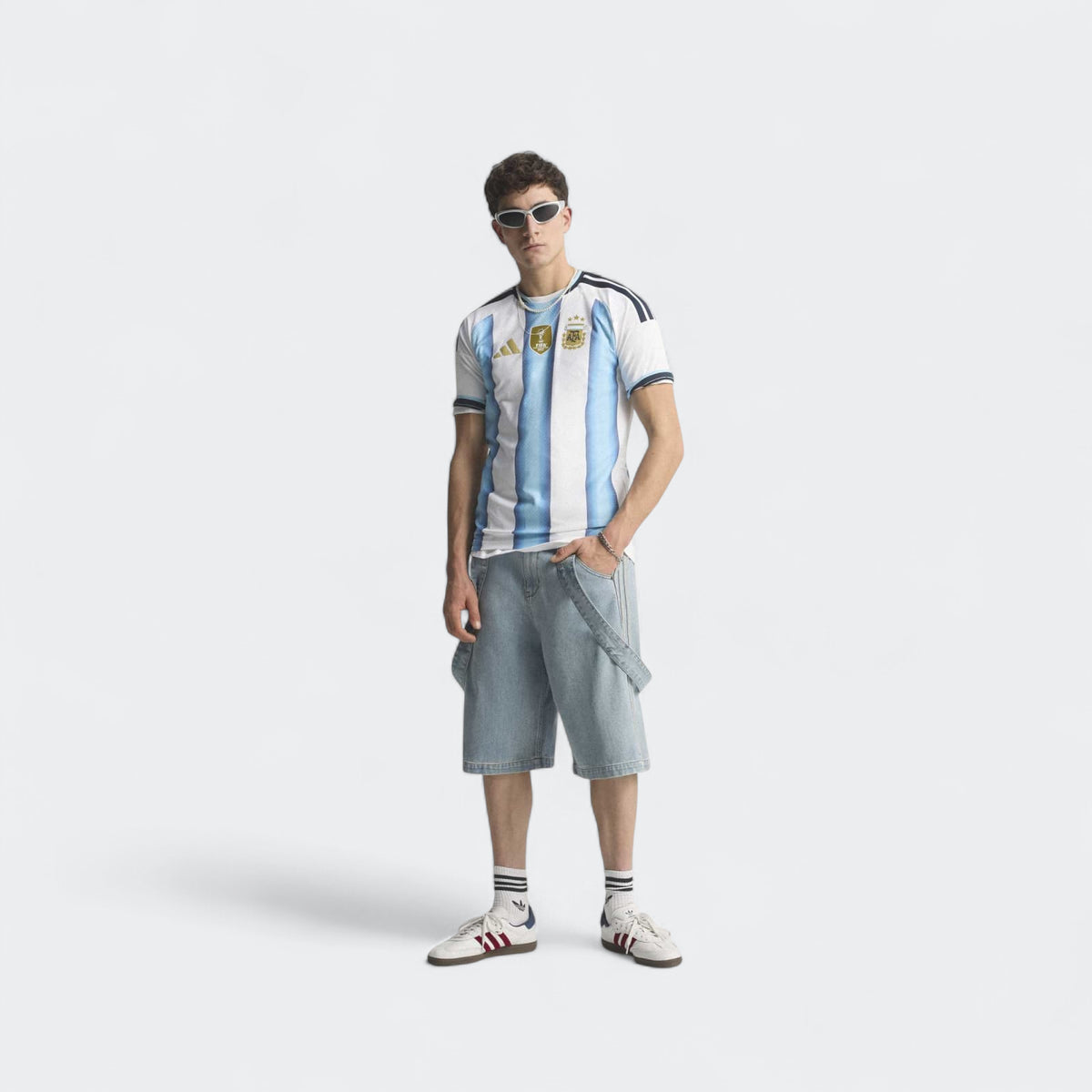 Mens Argentina 26 Home Authentic Jersey