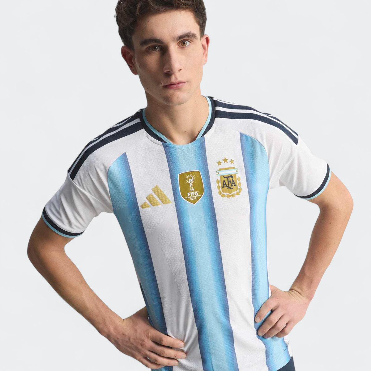 Mens Argentina 26 Home Authentic Jersey