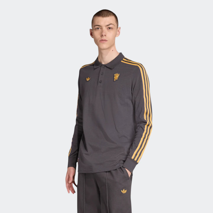 Manchester United Terrace Icons Long Sleeve Polo Shirt