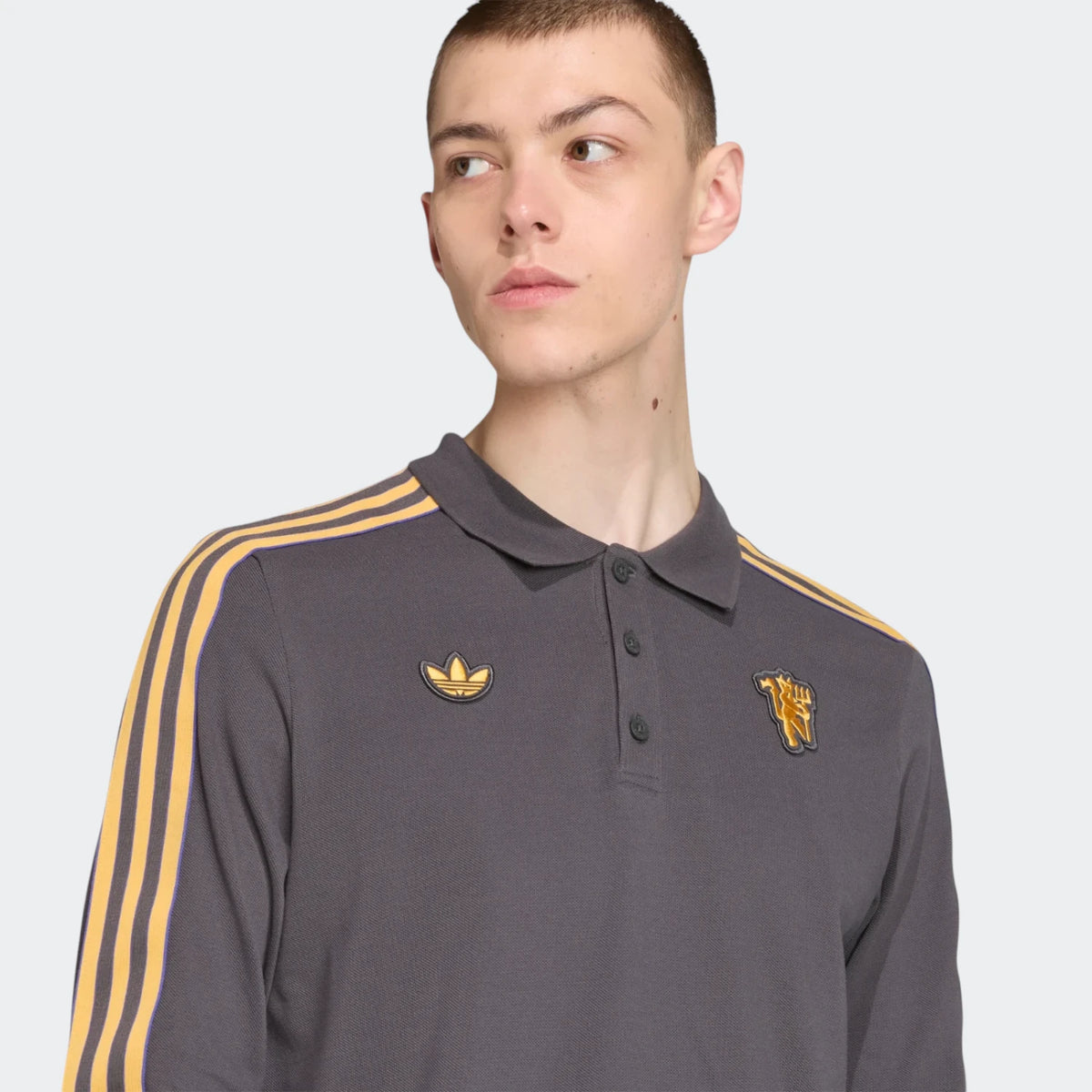Manchester United Terrace Icons Long Sleeve Polo Shirt
