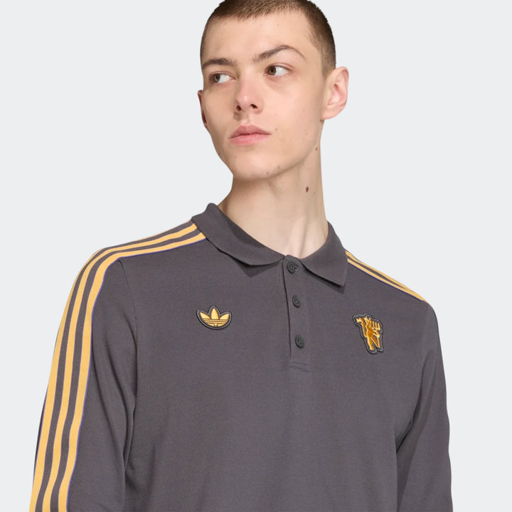Manchester United Terrace Icons Long Sleeve Polo Shirt