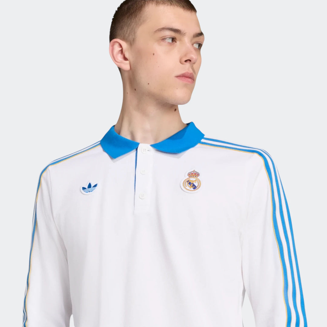 Real Madrid Terrace Icons Long Sleeve Polo Shirt