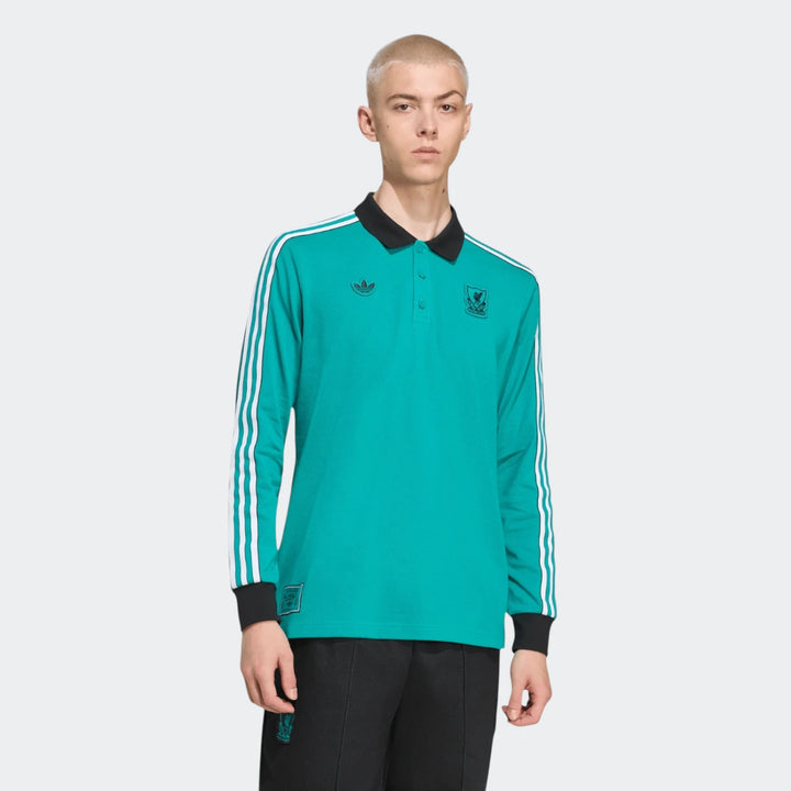 Liverpool Fc Terrace Icons Long Sleeve Polo Shirt