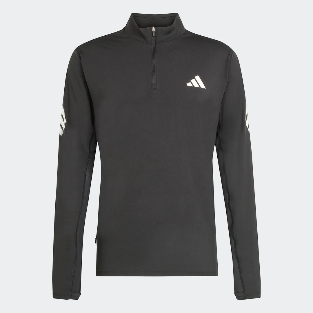 Dark gray Adidas Adi365 Full-Zip Sweatshirt with white logo and three stripes on sleeves, front view.