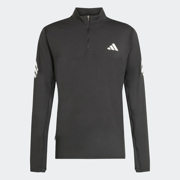 Dark gray Adidas Adi365 Full-Zip Sweatshirt with white logo and three stripes on sleeves, front view.