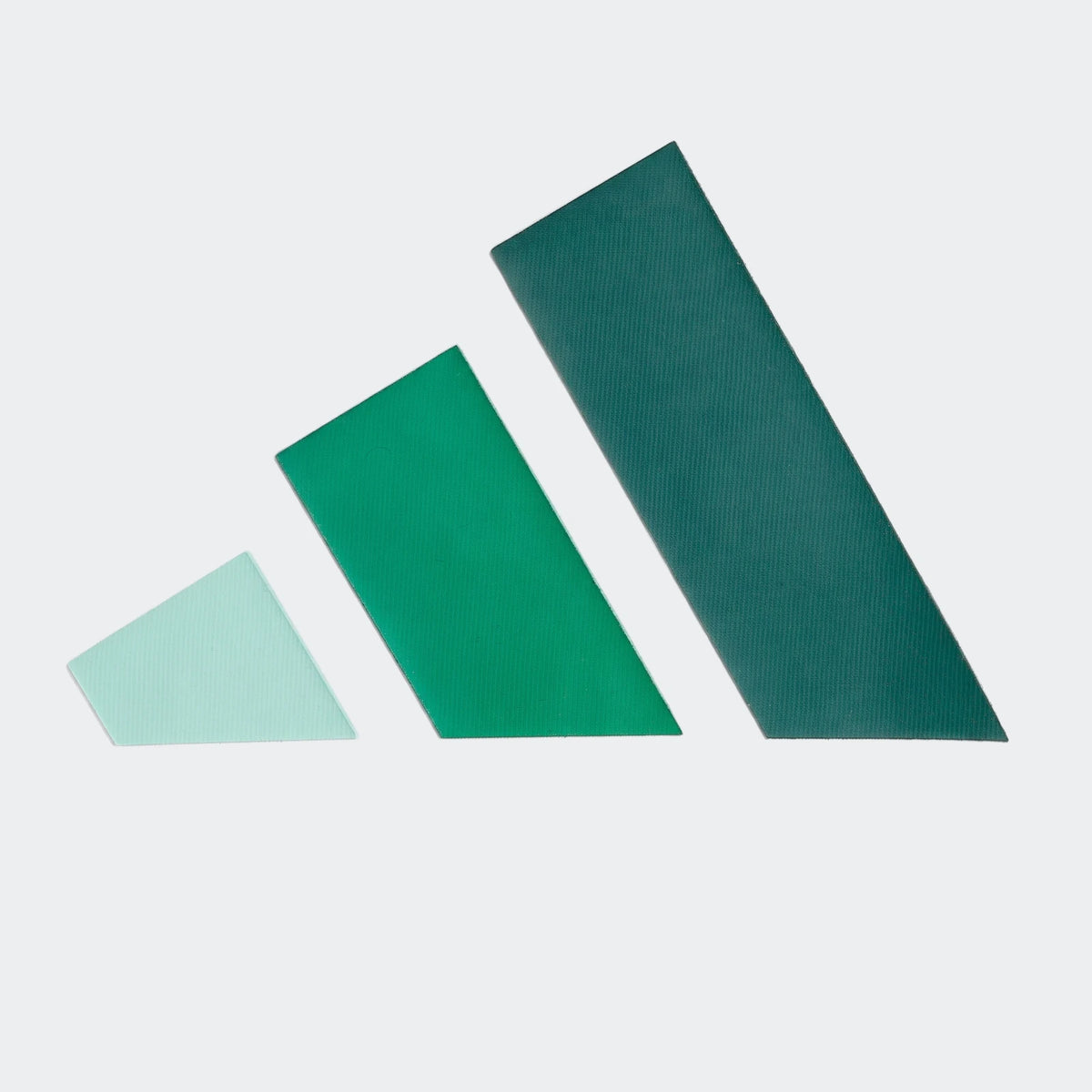 Adidas brand logo featuring three green diagonal stripes of increasing height, presented on a clean white background.
