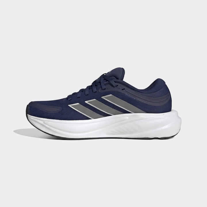 Adidas Response 2 Running Shoes for men in dark blue with silver stripes, visible from the side.