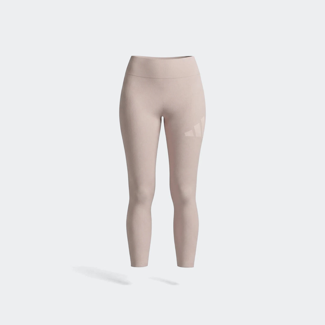 Light pink Adidas Sportswear Single Jersey Leggings with a discreet logo on the left thigh, presented front-on.