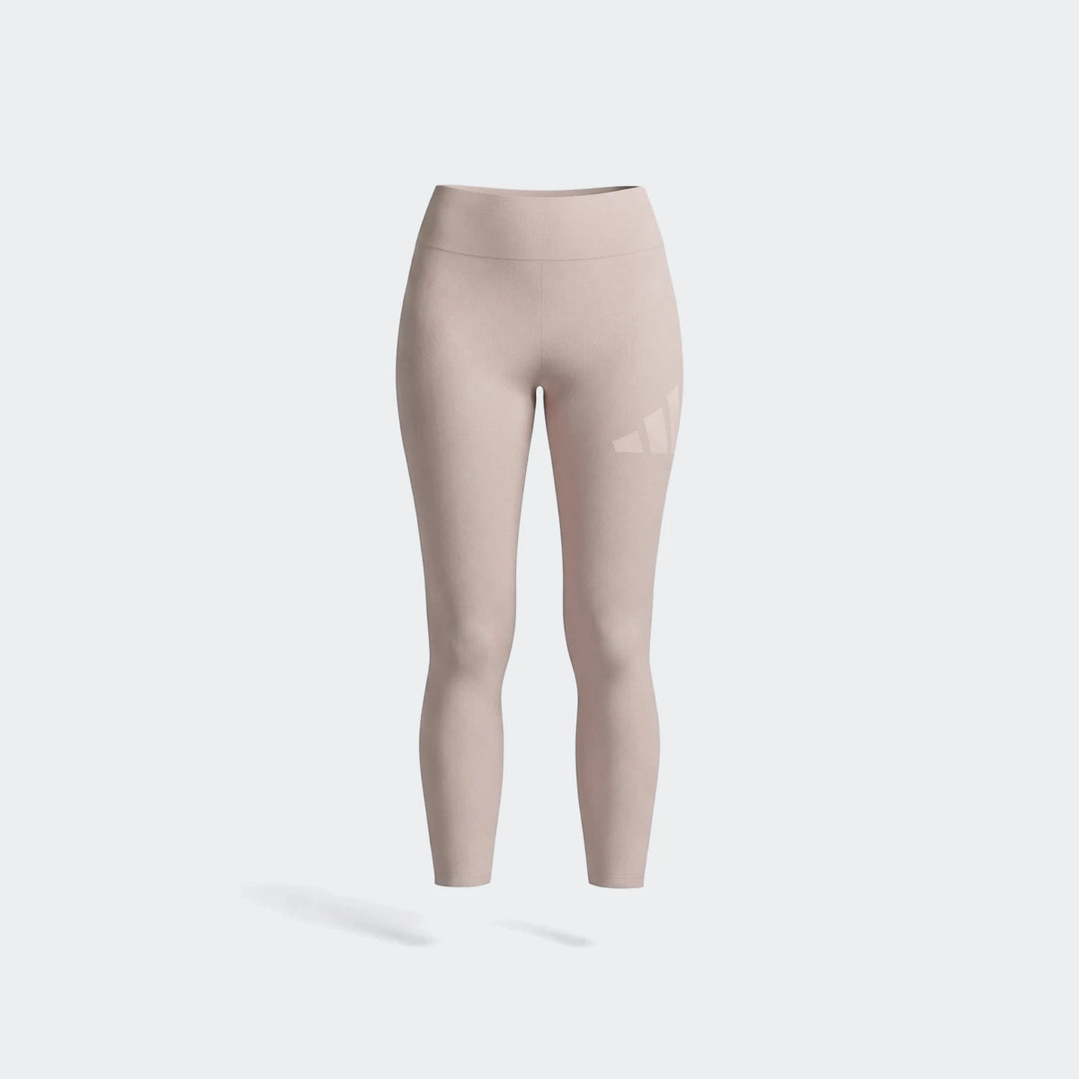 Light pink Adidas Sportswear Single Jersey Leggings with a discreet logo on the left thigh, presented front-on.