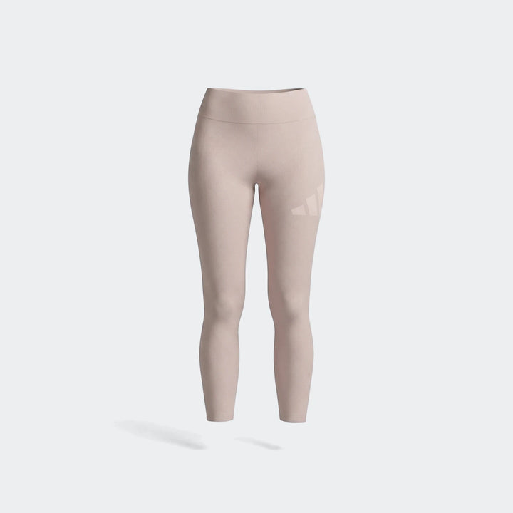Light pink Adidas Sportswear Single Jersey Leggings with a discreet logo on the left thigh, presented front-on.