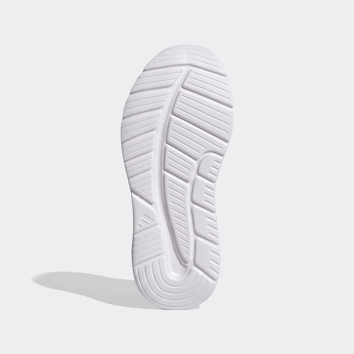 White Adidas Tensaur Run 4.0 Junior athletic shoe sole with a textured pattern, viewed from the bottom.