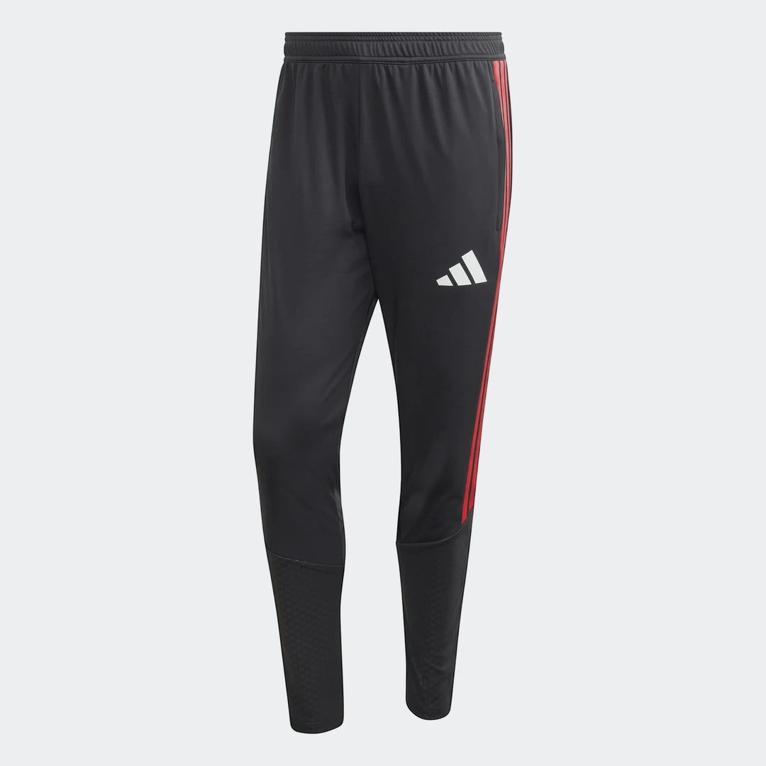 Black Adidas Tiro 26 Competition Training Pants with red stripes and white logo, shown from a front view.