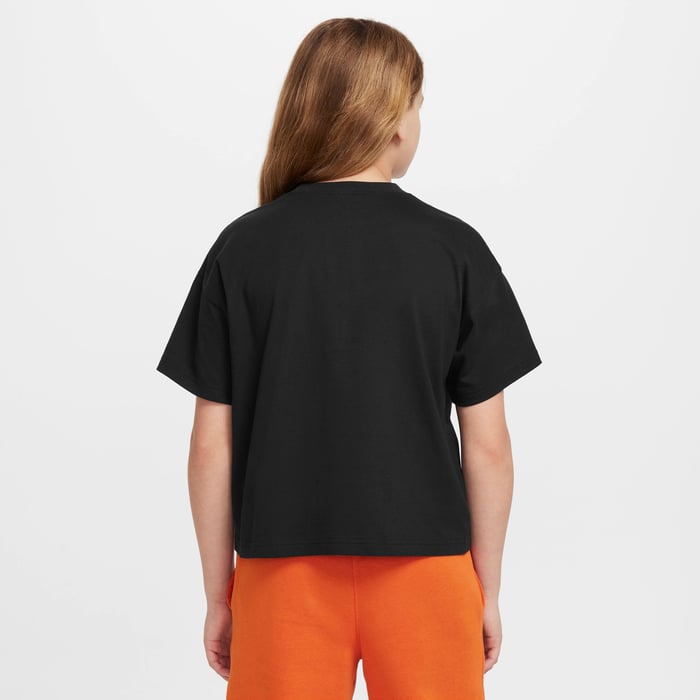 G Nsw Tee Boxy Vrzty Black T-Shirts