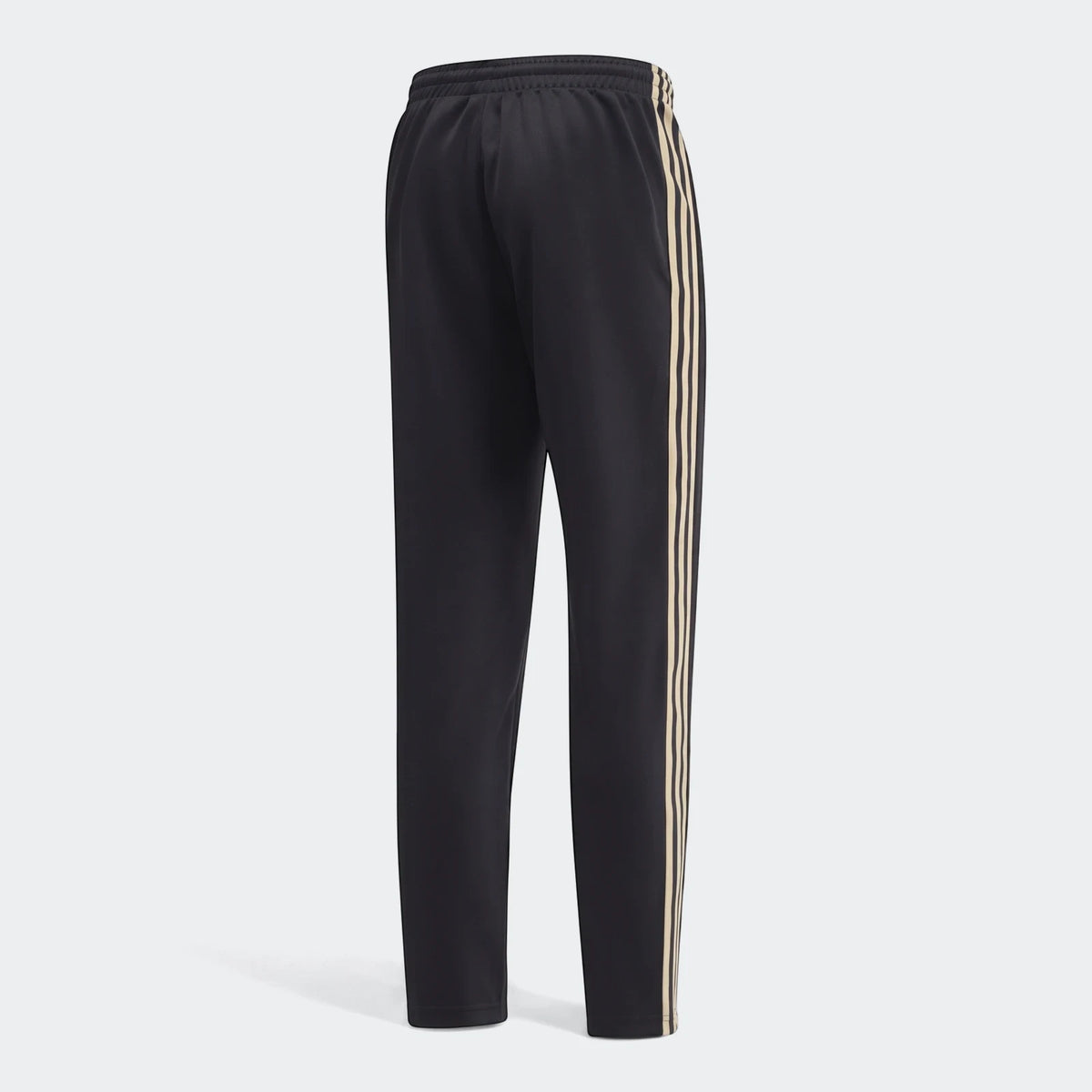 Black Op Og2 track pants with beige side stripes, shown from a back view, on a white background.