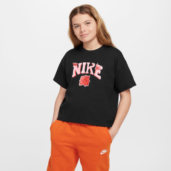 G Nsw Tee Boxy Vrzty Black T-Shirts