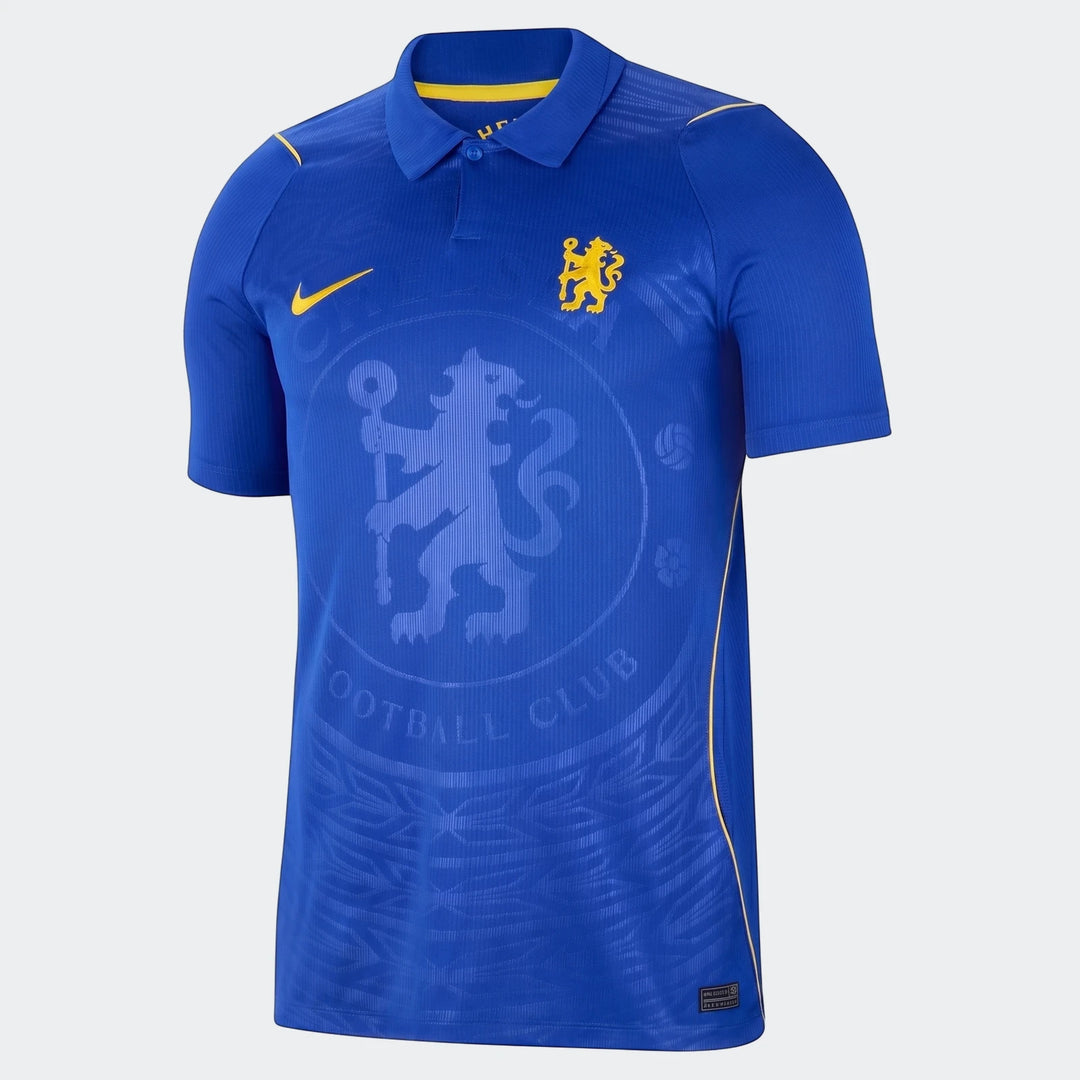 Chelsea FC 2026/27 Stadium Home men's Nike Dri-Fit soccer replica jersey in blue, front view.