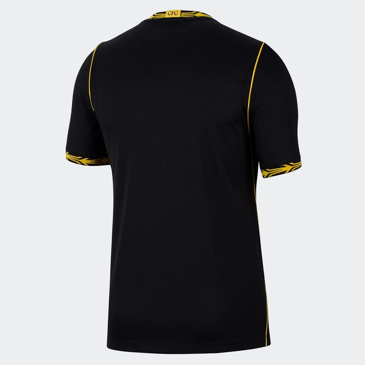Back view of the Chelsea FC 2026/27 Stadium Away Men's Nike Dri-Fit Soccer Replica Jersey, black with yellow accents.
