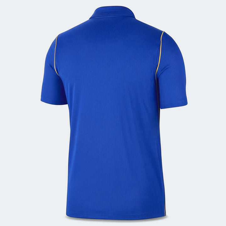 Chelsea FC 2026/27 Stadium Home men's Nike Dri-Fit soccer replica jersey, blue, rear view, with yellow trim.