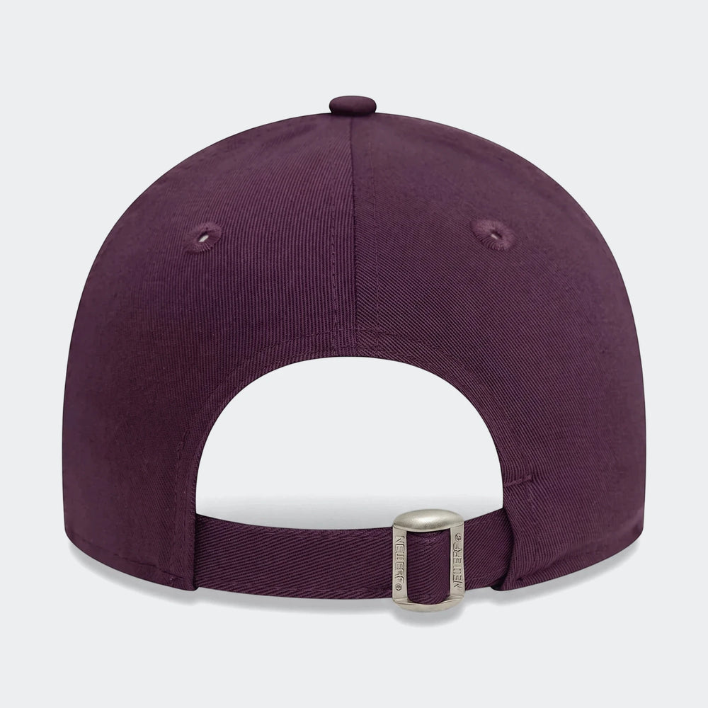 Back view of a Chyt League Ess purple baseball cap with an adjustable metal strap, visible stitching, and eyelets.