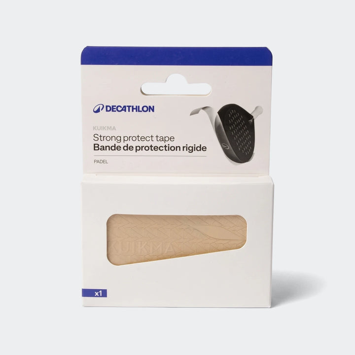 Decathlon Kuikma Strong Protect Tape for Padel, transparent, displayed in its retail packaging.