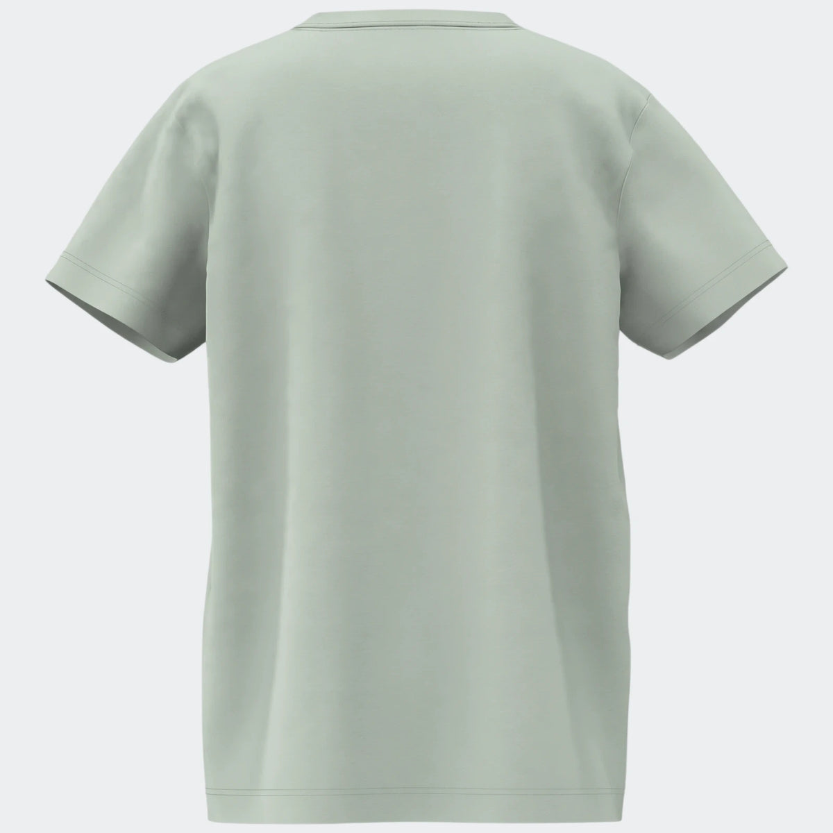 Light green short sleeve Essential Youth T-shirt, shown from the back, offering a clear view of the garment.
