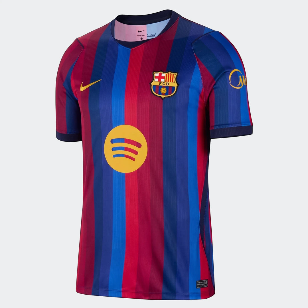Fc Barcelona 2026/27 Stadium Home Men's Nike Dri-Fit replica soccer jersey with blue and red stripes.
