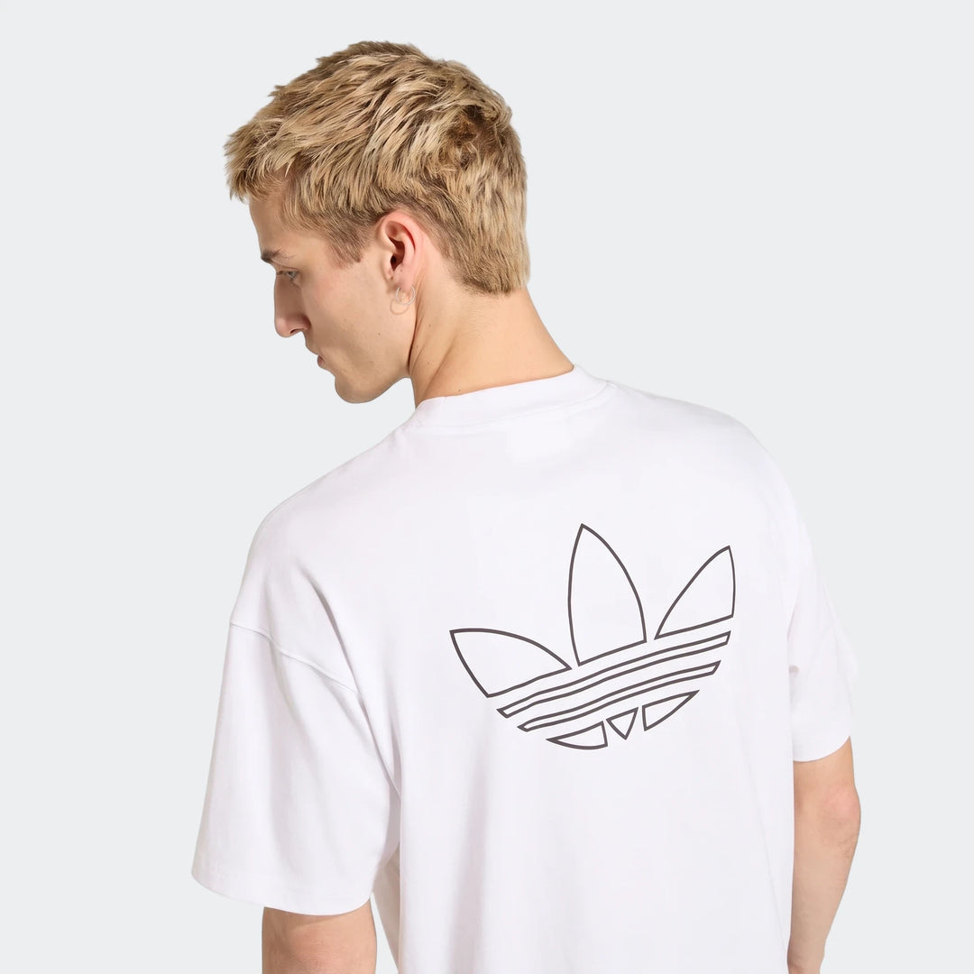 Germany T-Shirt 1994 for men, presented from the back view on a male model, showcasing the white tee with a black Adidas