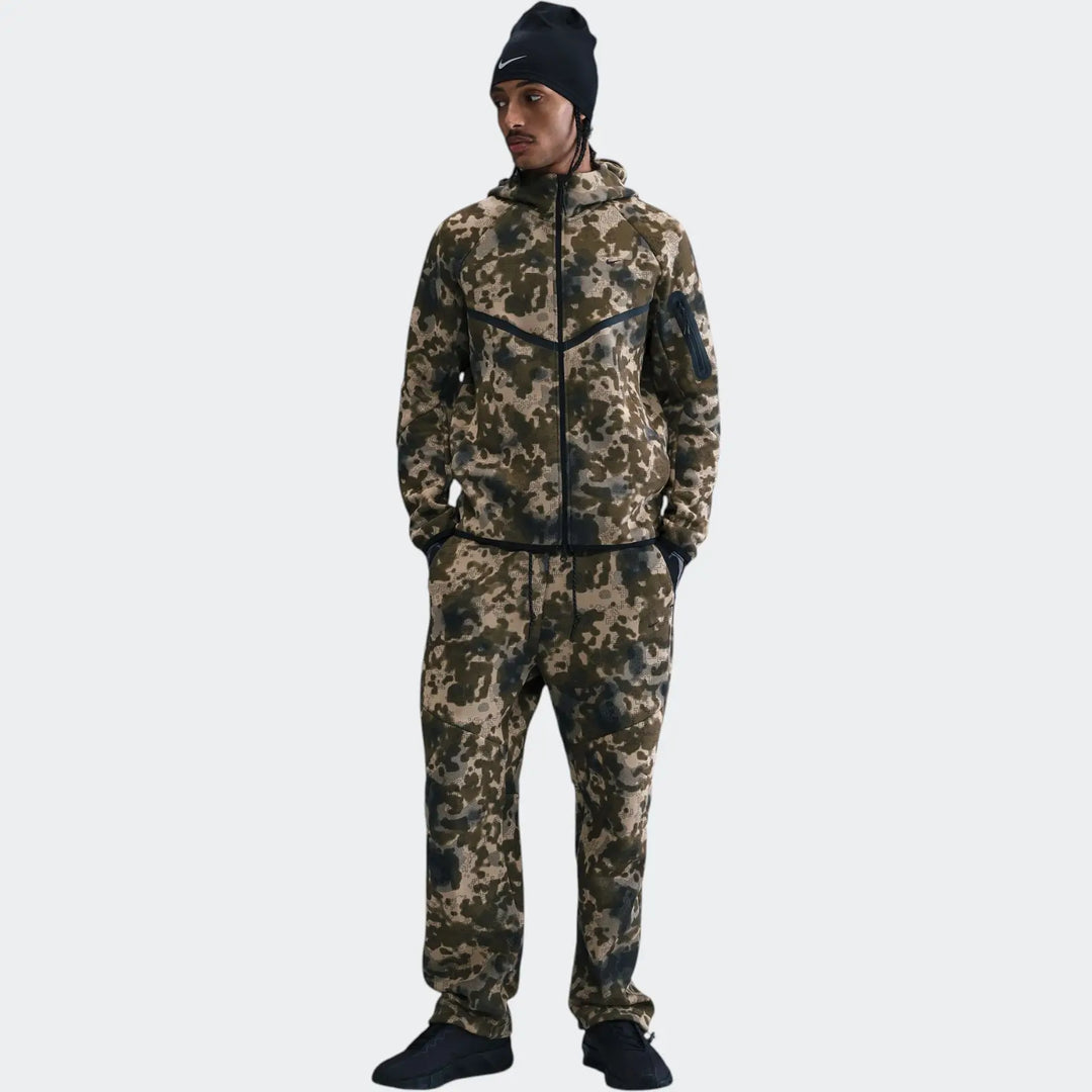 Nike Tech Men'S Open-Hem Fleece Camo Pants
