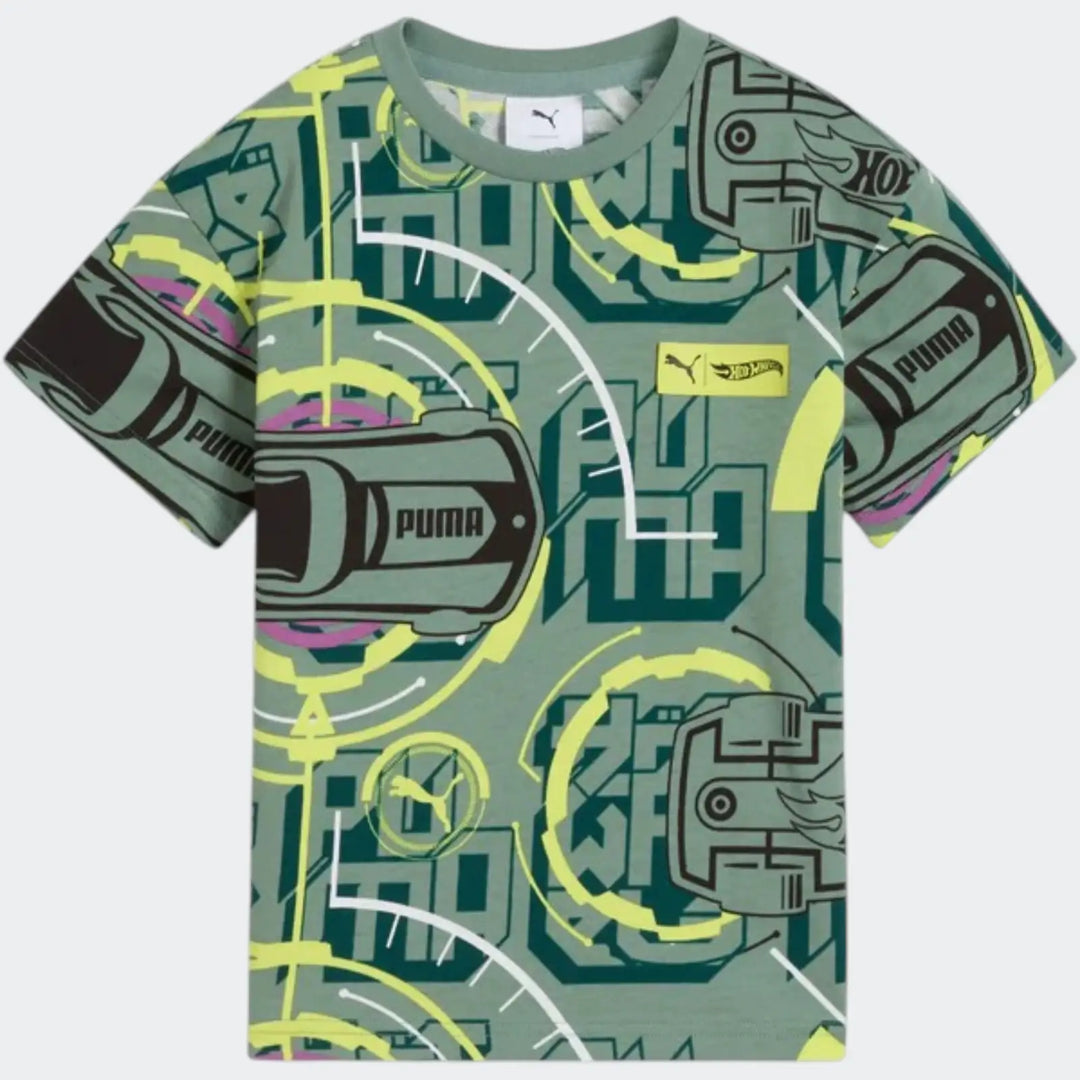 Puma X Hot Wheels Relaxed Aop Tee Green T-Shirts