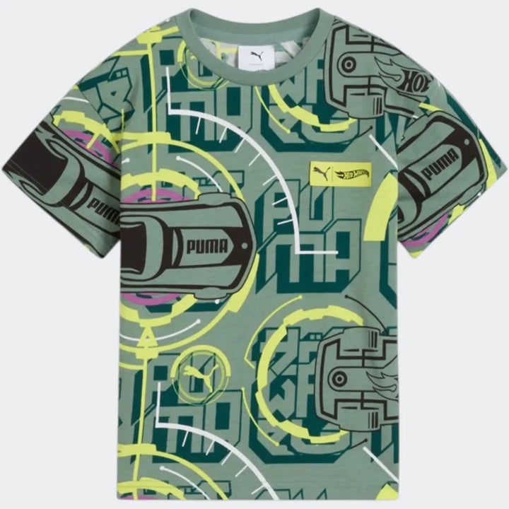 Puma X Hot Wheels Relaxed Aop Tee Green T-Shirts