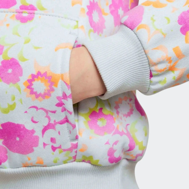 Nkg Flo-Ral Aop Pull Over Hoodie White Hoodies