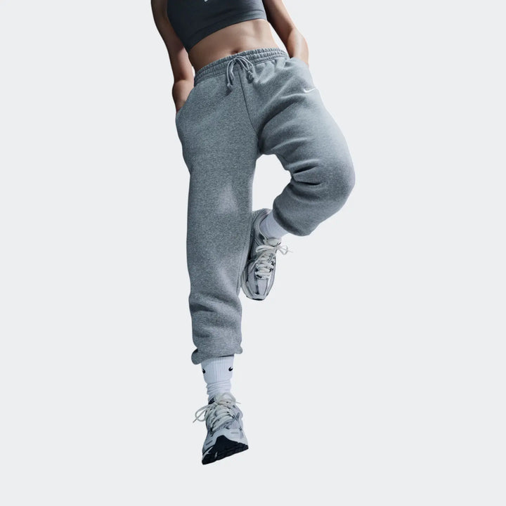 W Nsw Phnx Flc Mr Pant Std Grey Sweatpants