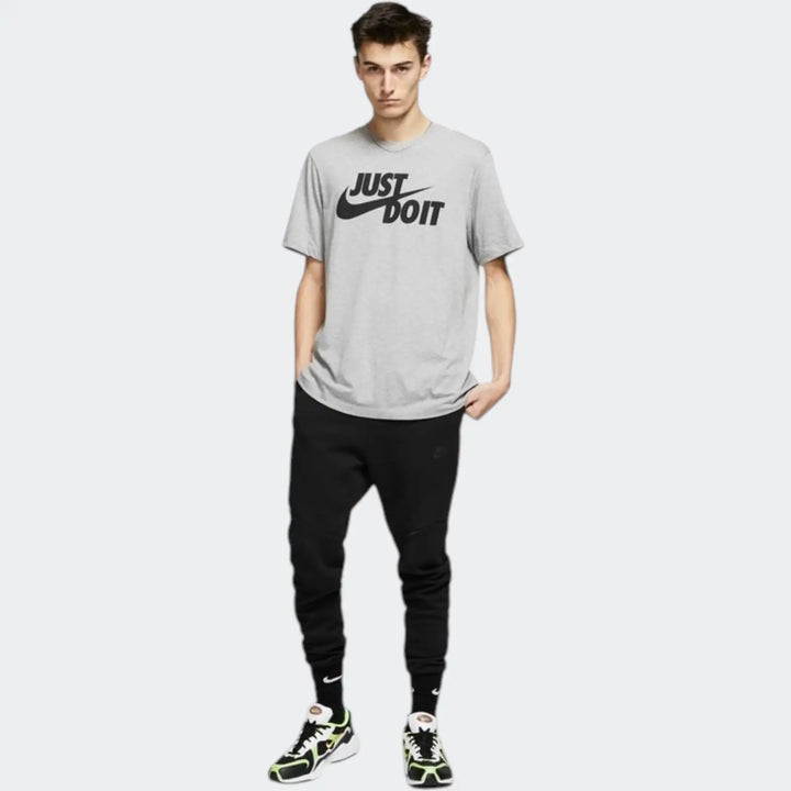 M Nsw Tee Just Do It Swoosh Grey T-Shirts