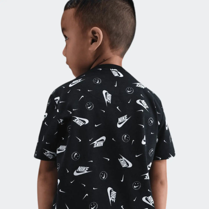 Nkb Aop Boxyb Ss Tee Black T-Shirts