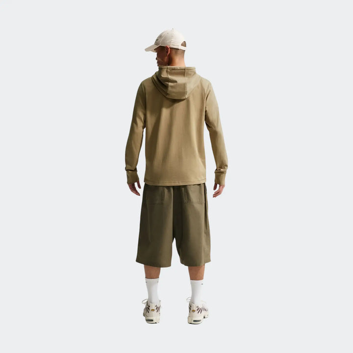 M Nk Club Knit Po Hoodie Brown Hoodies