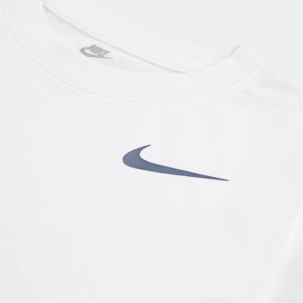 Nike Girls Swoosh Motion Boxy Short Sleeve T-Shirt - White