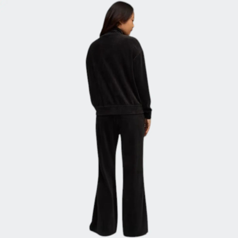 Velour Rib Relaxed Suit Black Tracksuits